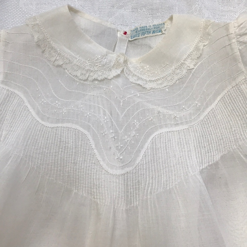 White organdy dress